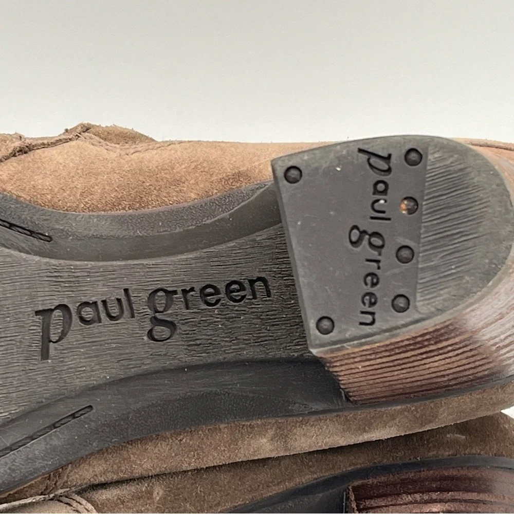 Paul Greene Jax Suede Block Heel Ankle Booties